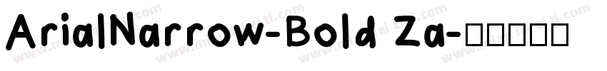 ArialNarrow-Bold Za字体转换